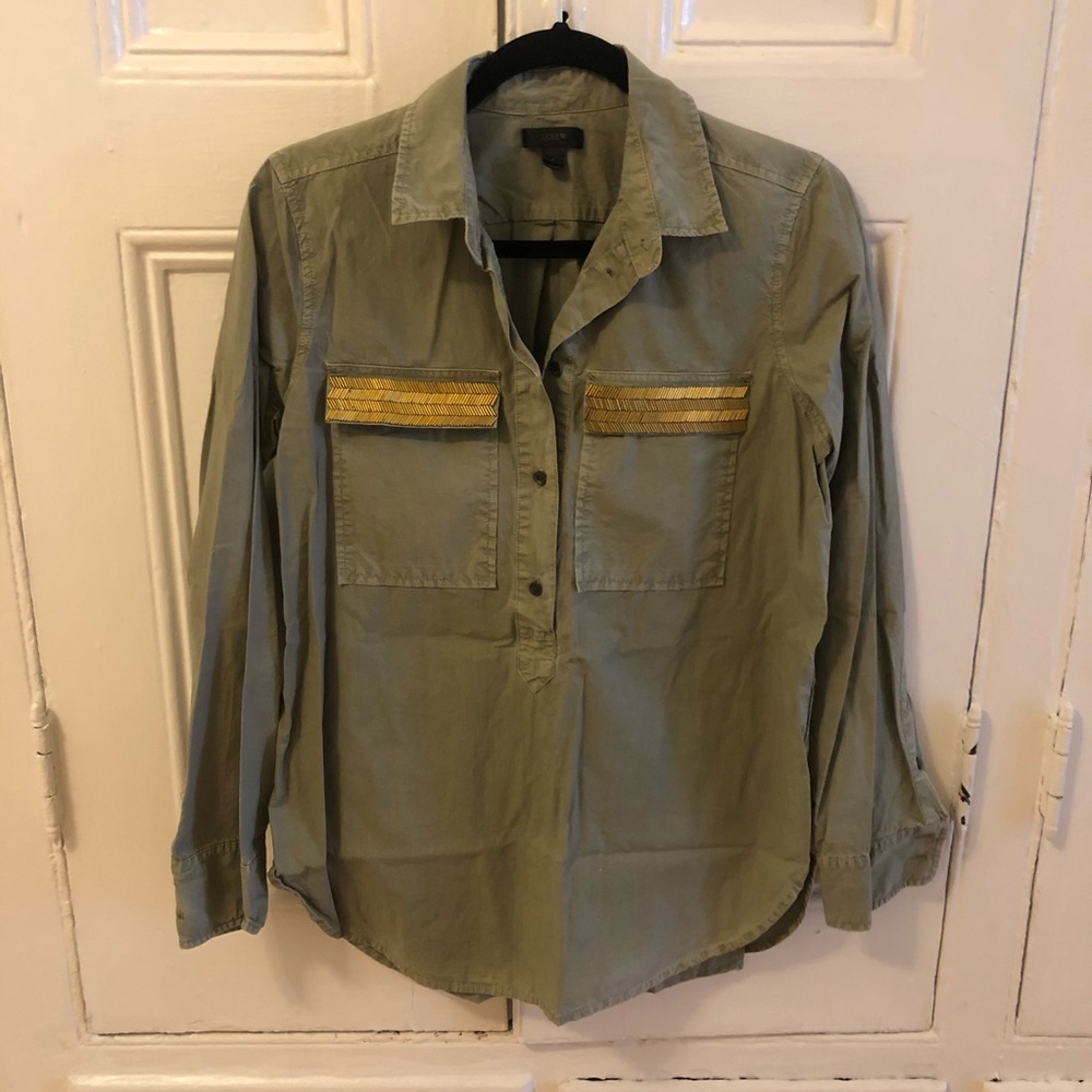 J.Crew / Button Down with Bead detailing